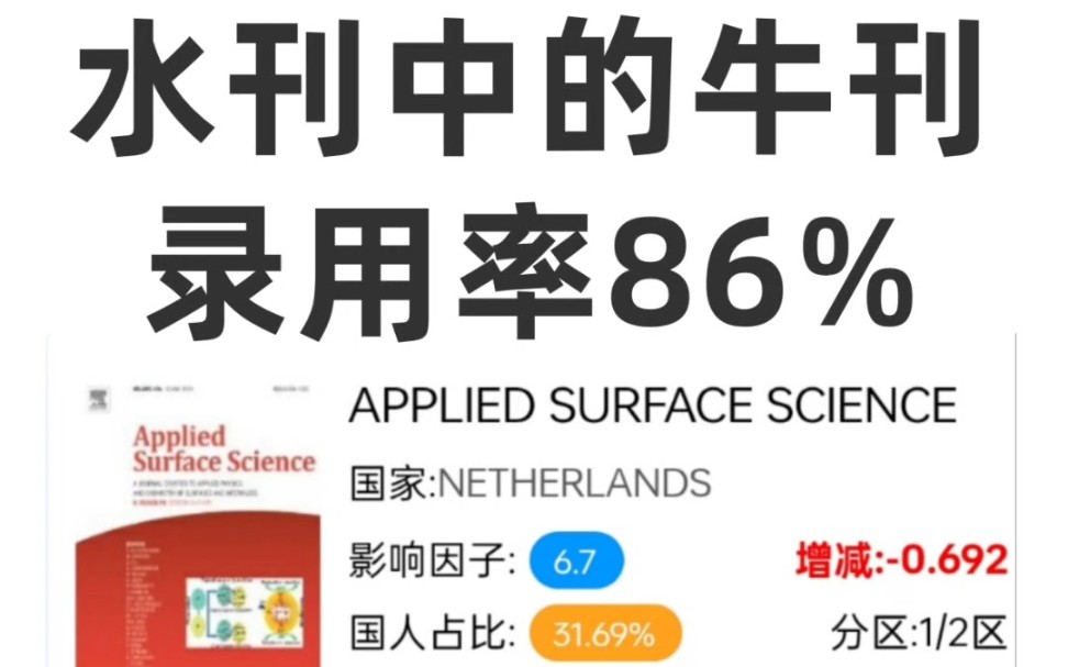 水刊中的牛刊,录用率86%哔哩哔哩bilibili