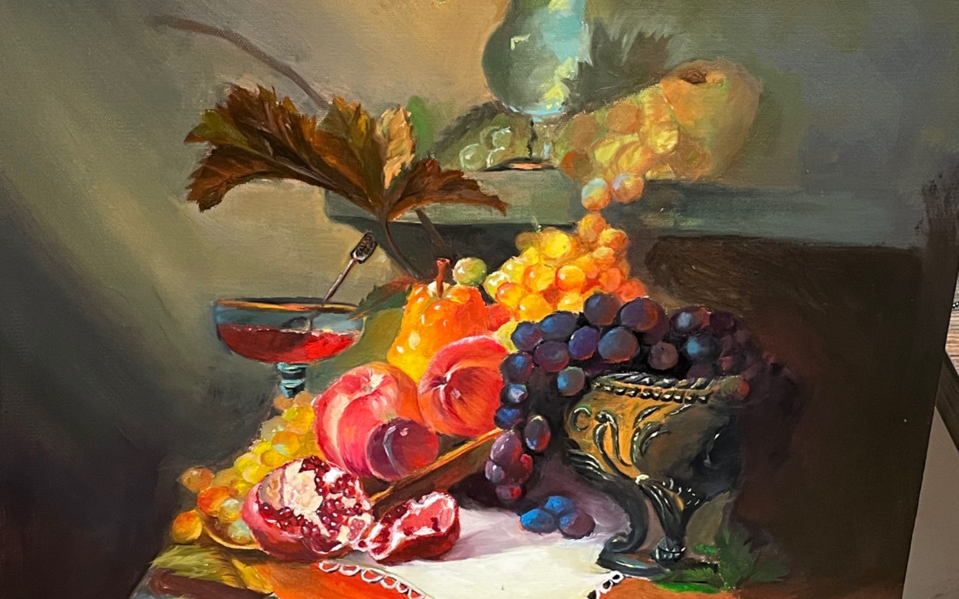 活动作品油画静物半成品萌新求指点