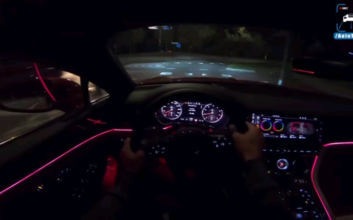 第一视角 2019 宾利 欧陆 gt 夜间驾驶 内饰氛围灯 测试 试驾
