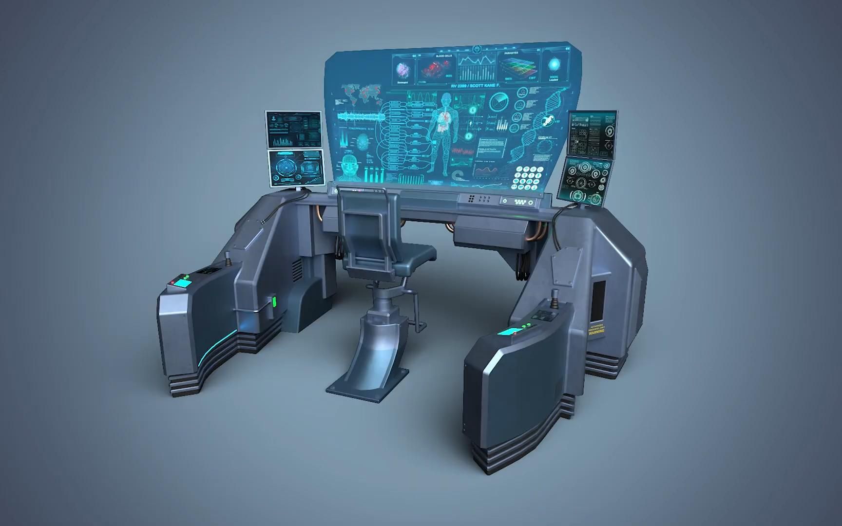 这才是每个电竞玩家的终极梦想吧?科技感爆表的电竞桌模型