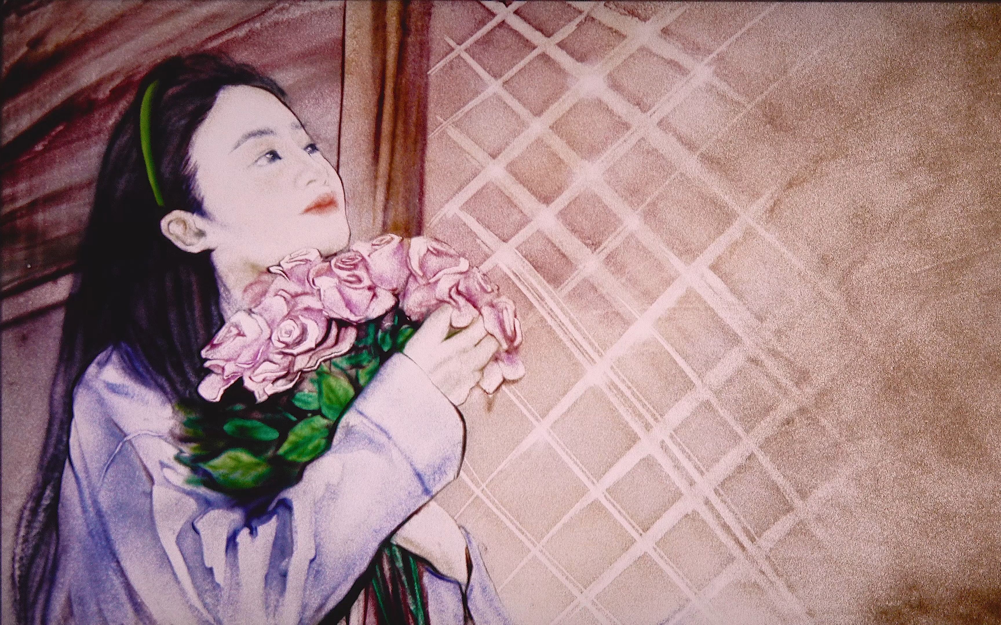 沙画《去有风的地方》徐红豆捧花片段