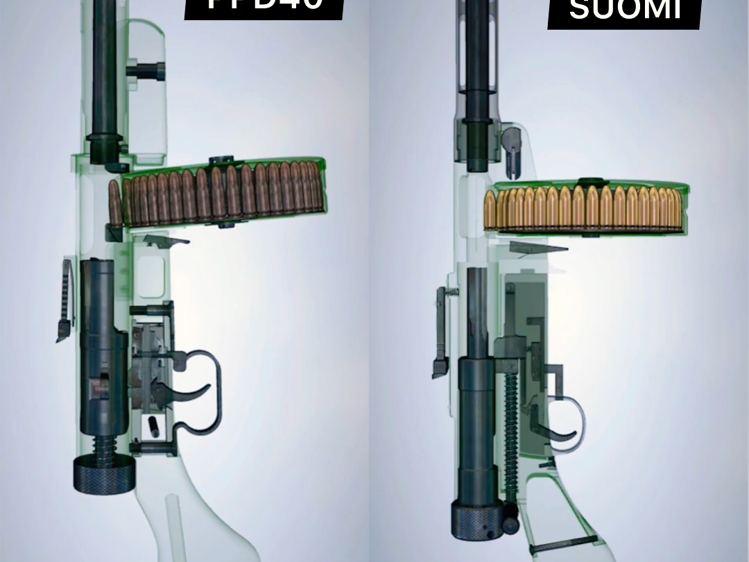 苏联PPD40与芬兰索米1931冲锋枪工作原理对比哔哩哔哩bilibili