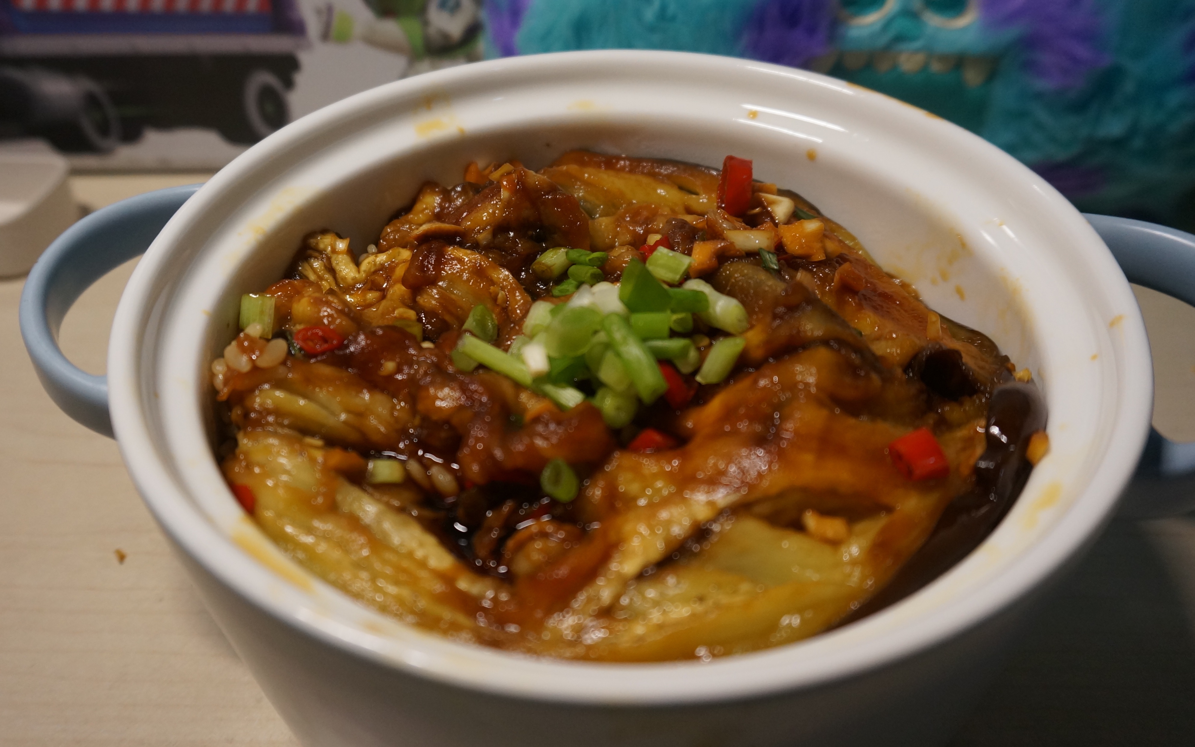 宿舍一人食烤茄子拌饭