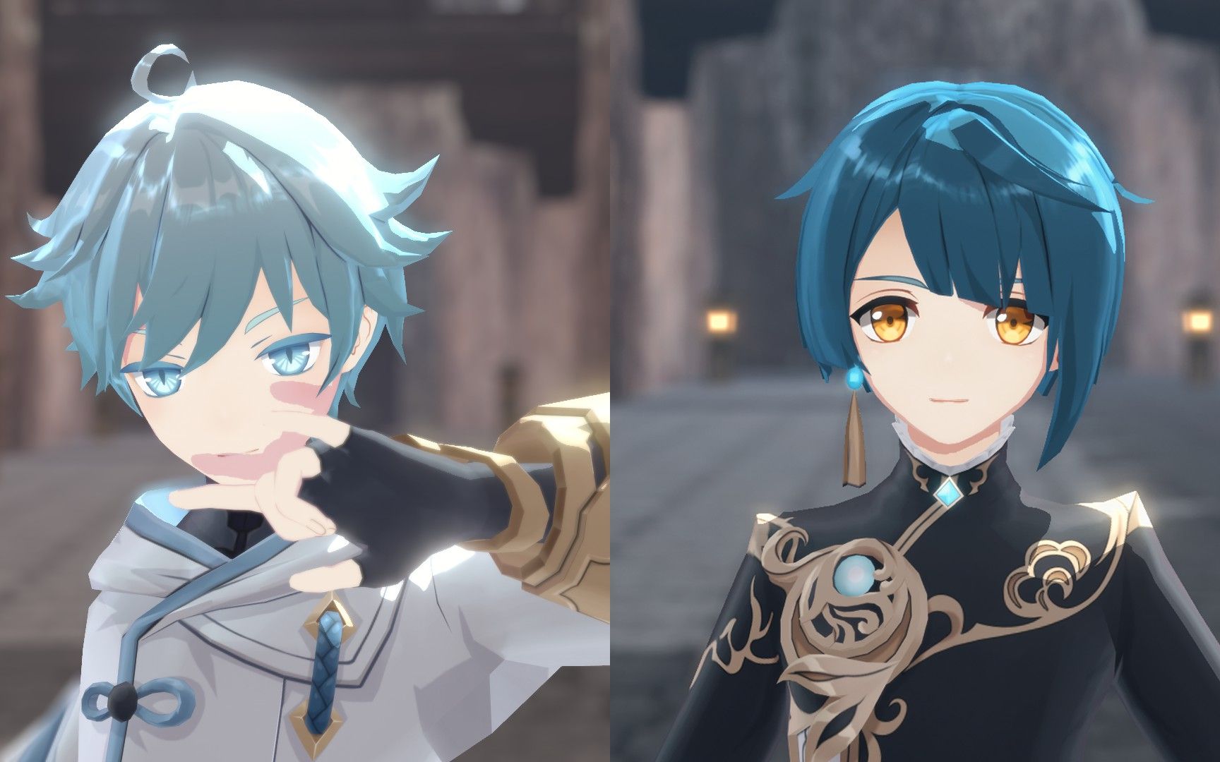 【原神mmd】抬起画面如此的美丽,孰不知是谁的墨笔『重云x行秋』