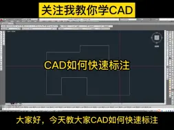 Download Video: 今天教大家用CAD如何快速标注