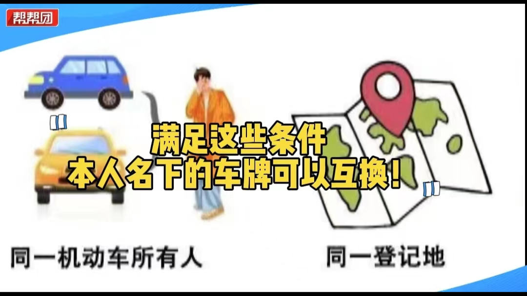 同一车主名下旧车车牌号想换到新车上?只要符合这些条件就能实现哔哩哔哩bilibili