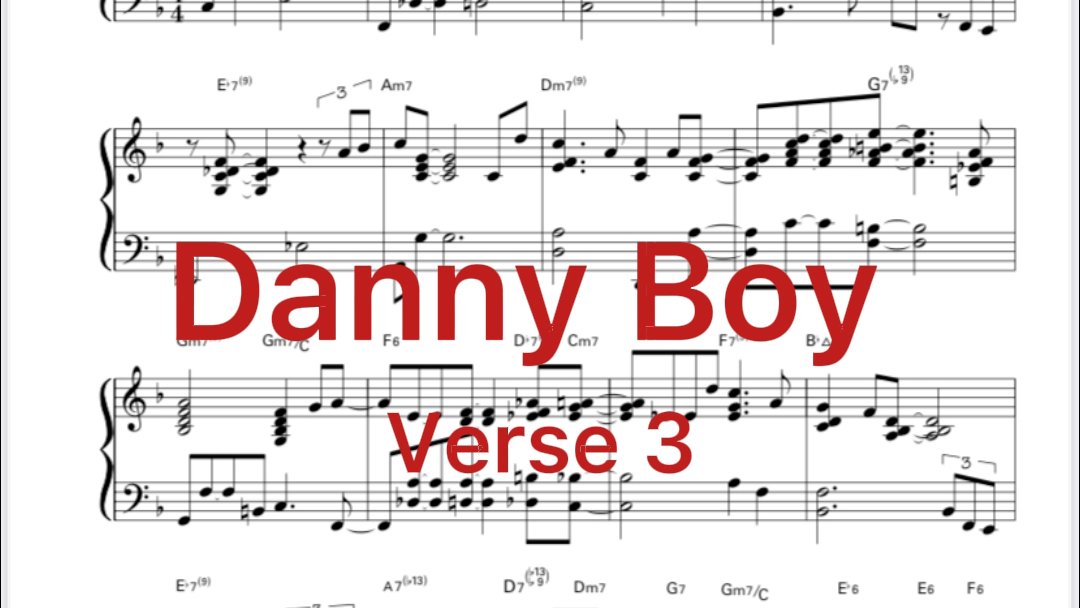 [图]Danny Boy 丹尼男孩 Verse 3 钢琴曲谱