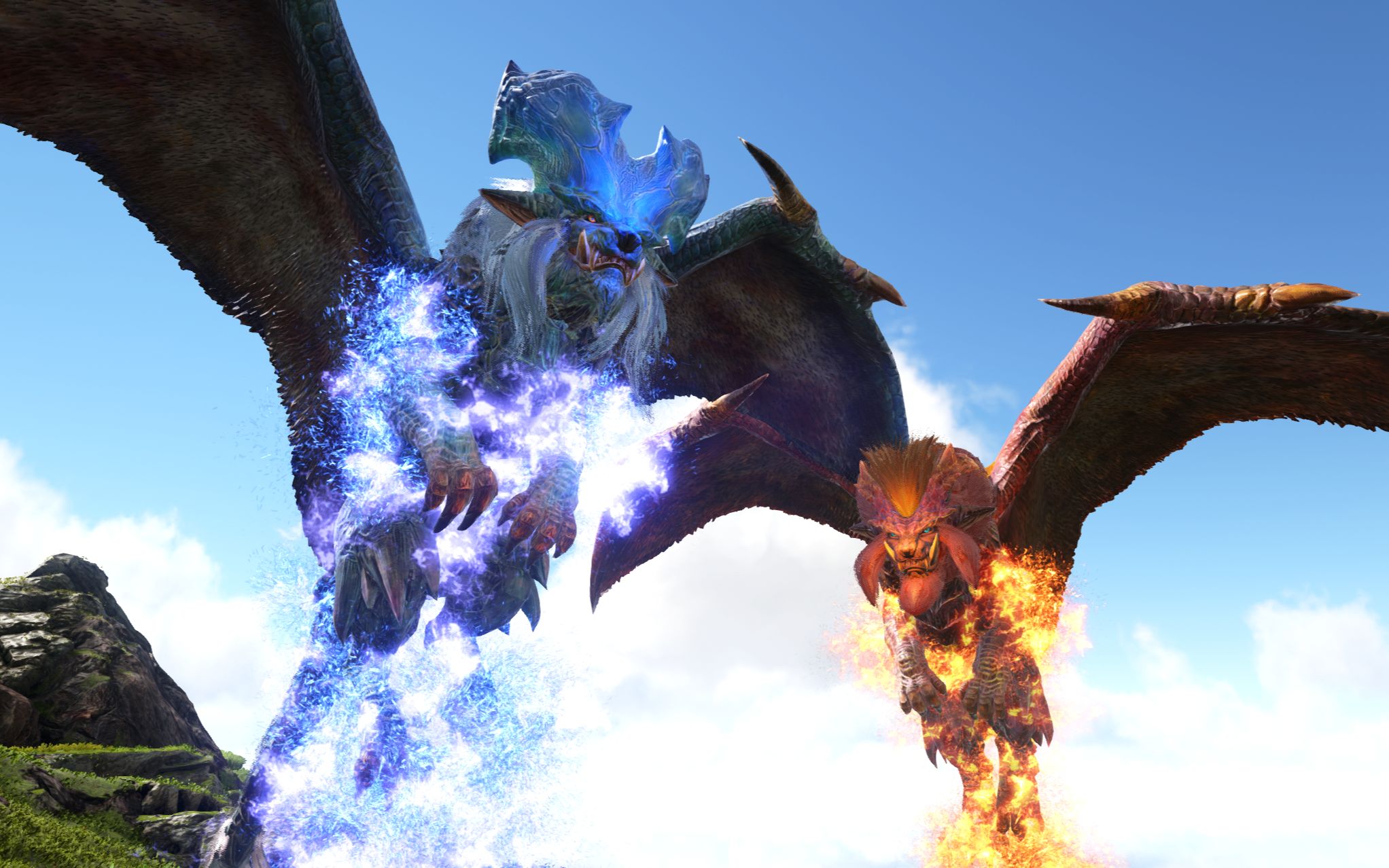 方舟生存进化 怪物猎人18 驯服炎王 炎妃龙!合击绝技天羽屠龙舞