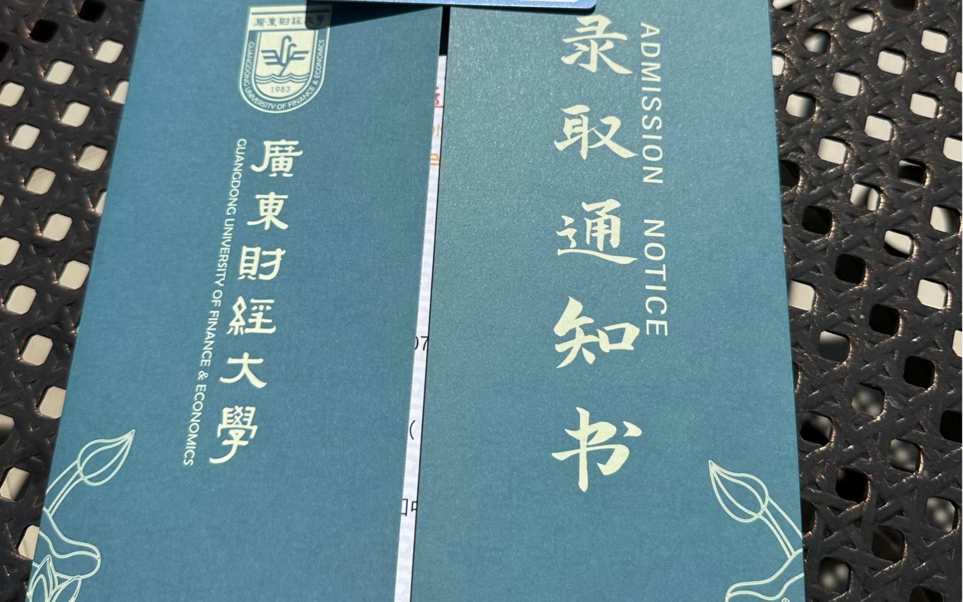 广东财经大学 通知书图片