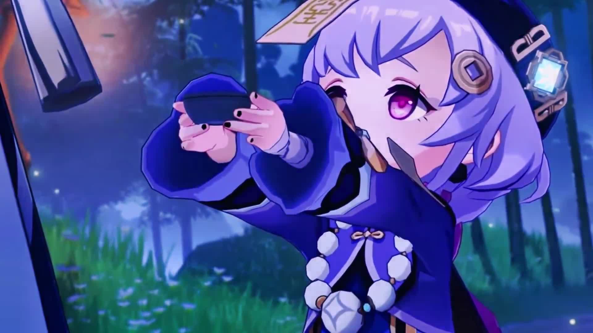 啊?～啊啊!他还没付钱!我的椰奶!#盛典与慧业 #原神 #七七 #游戏