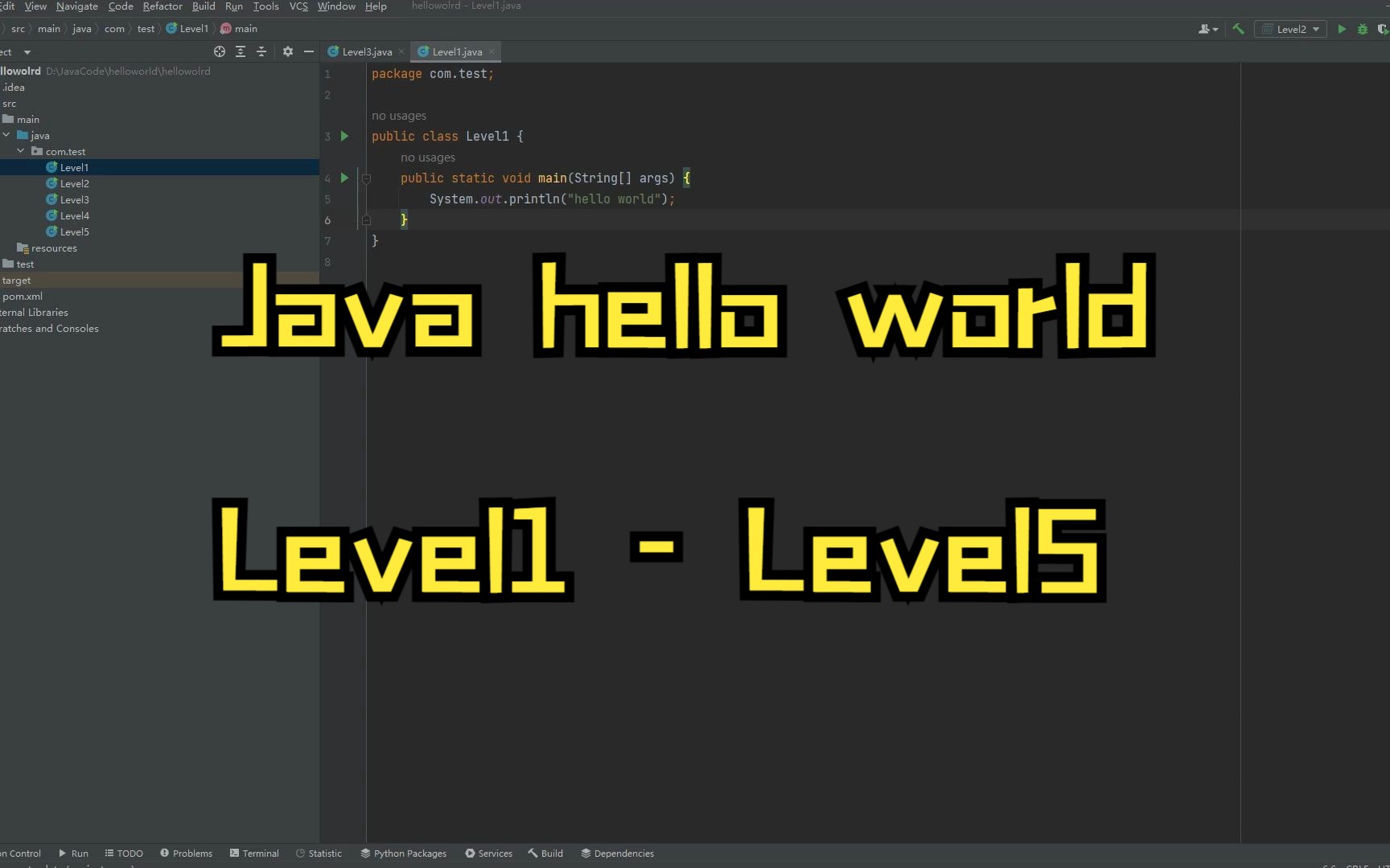 Java hello world从Level1到Level5哔哩哔哩bilibili