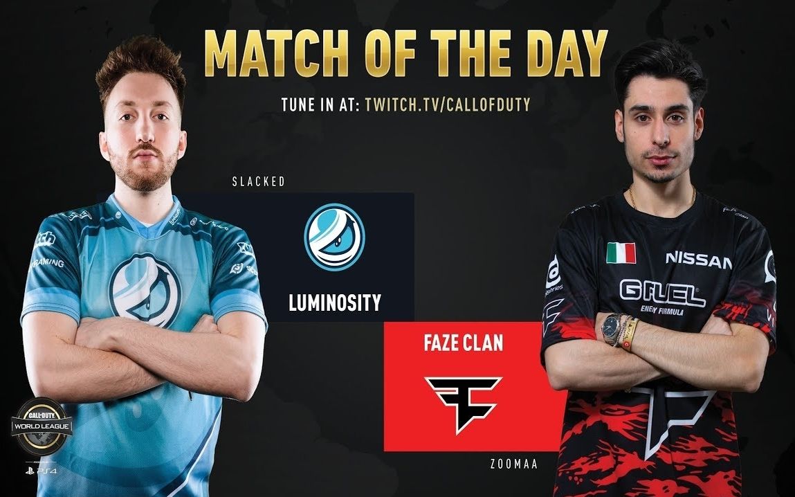 召唤世界联赛2019职业联盟第七周第二日a组luminosity gaming对决faze
