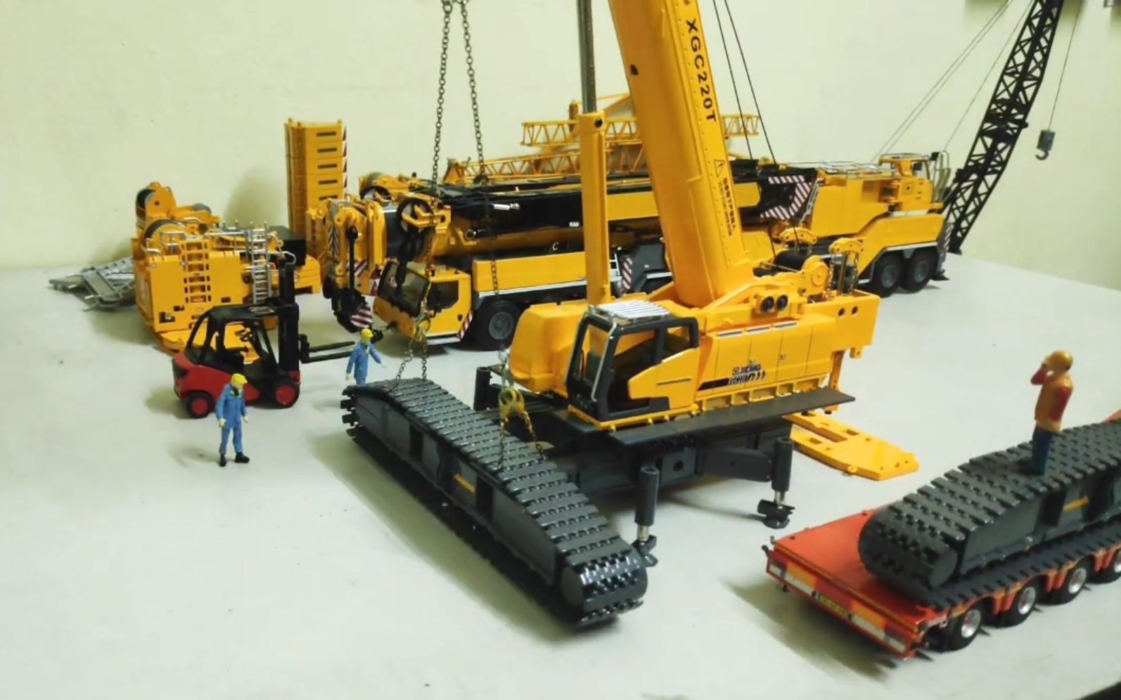 徐工 xcmg xgc220t 履带起重机模型组装 定格动画