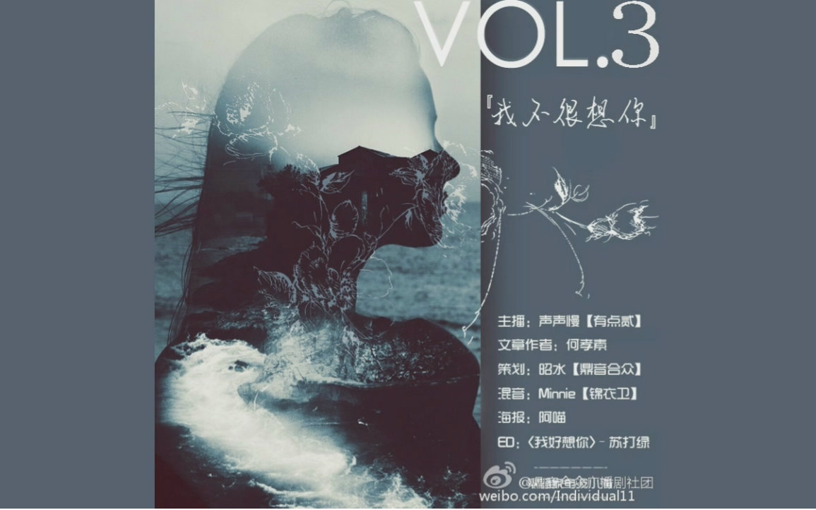 「鼎音家ⷧ”𕦳⥰簿」VOL.3《我不很想你》主播:声声慢哔哩哔哩bilibili