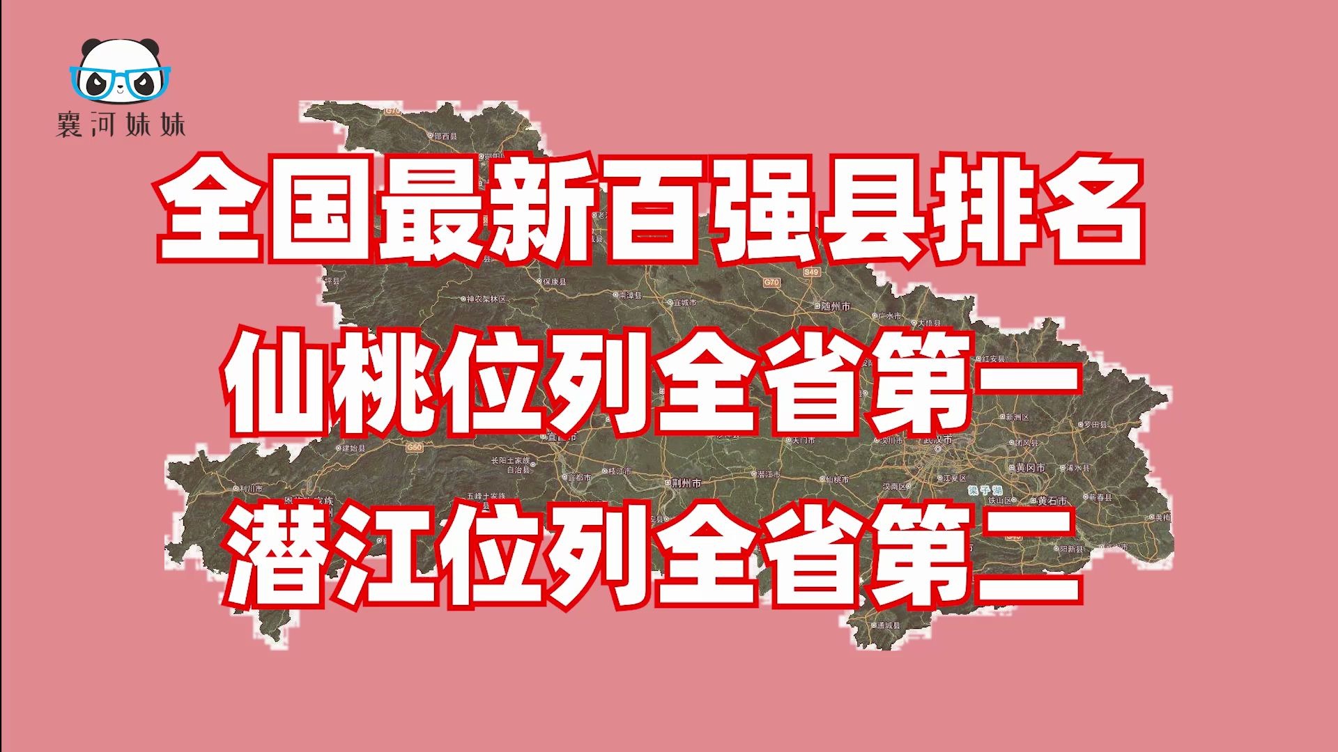 全国最新百强县排名出炉 仙桃排名全省第一 潜江排名全省第二哔哩哔哩bilibili