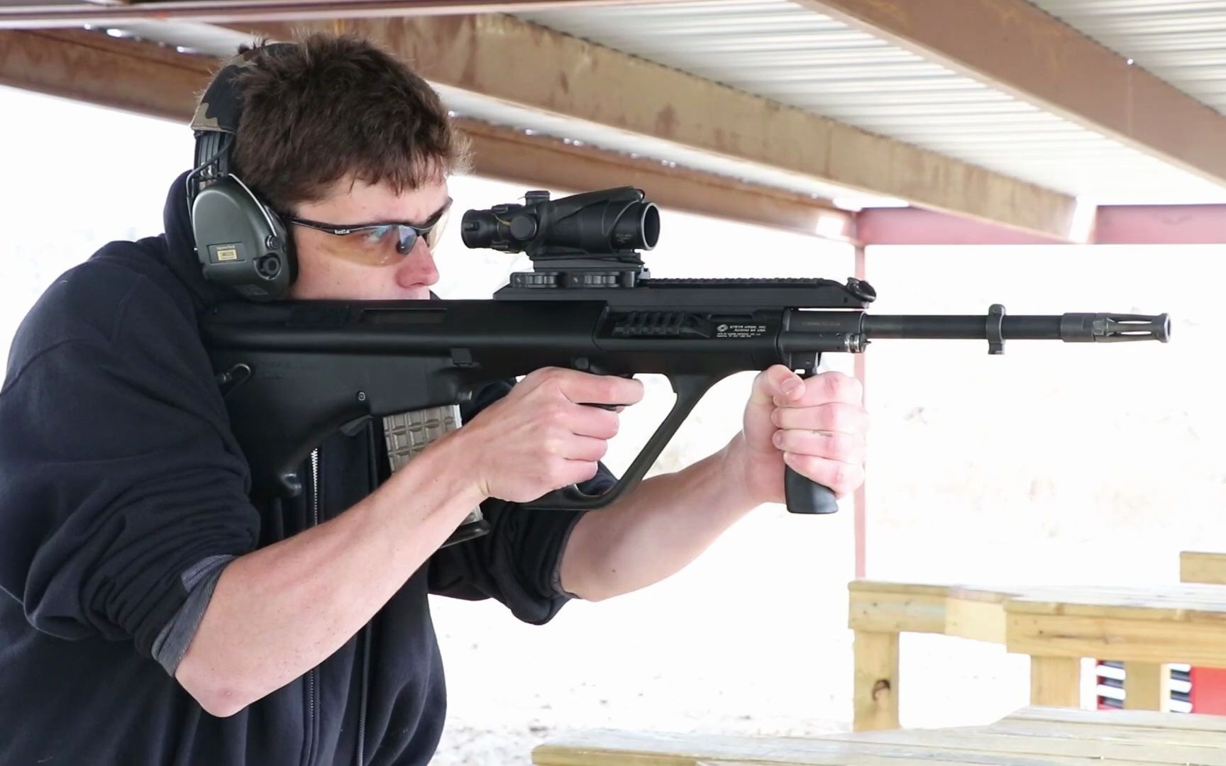 aug a3 突击步枪实弹射击_哔哩哔哩_bilibili