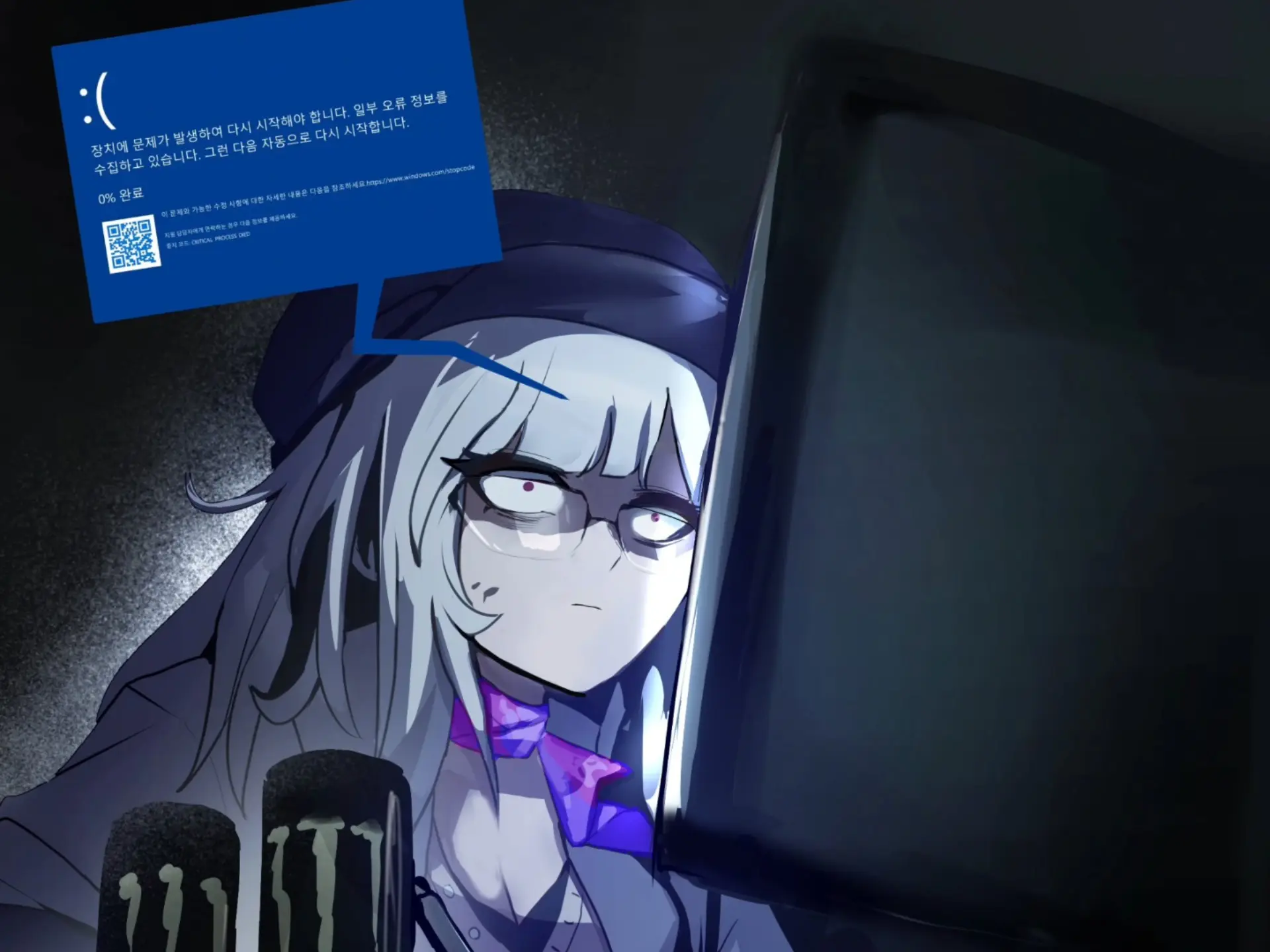 当虚照老师快赶完稿子却突然蓝屏后_哔哩哔哩_bilibili