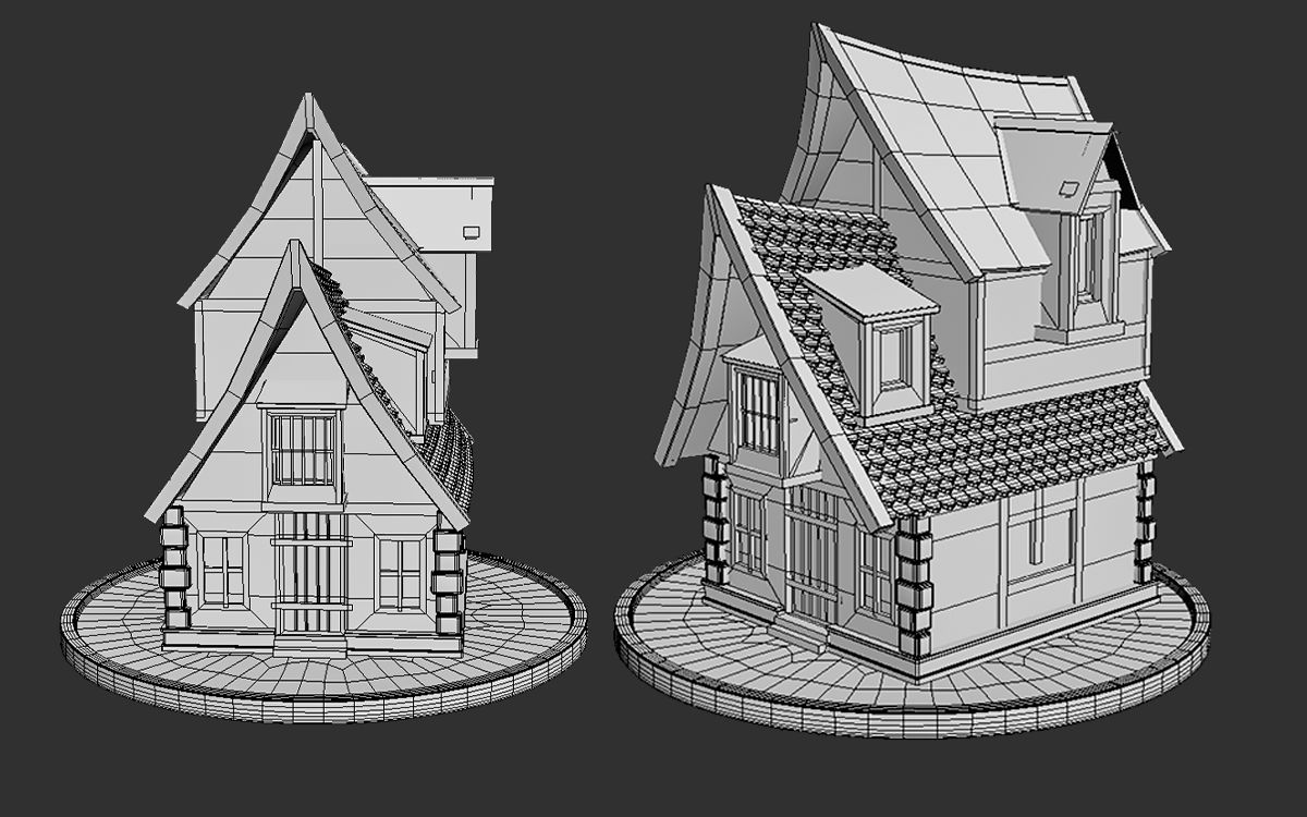 【3dmax建模】古代建筑3d模型制作,场景建模案例讲解