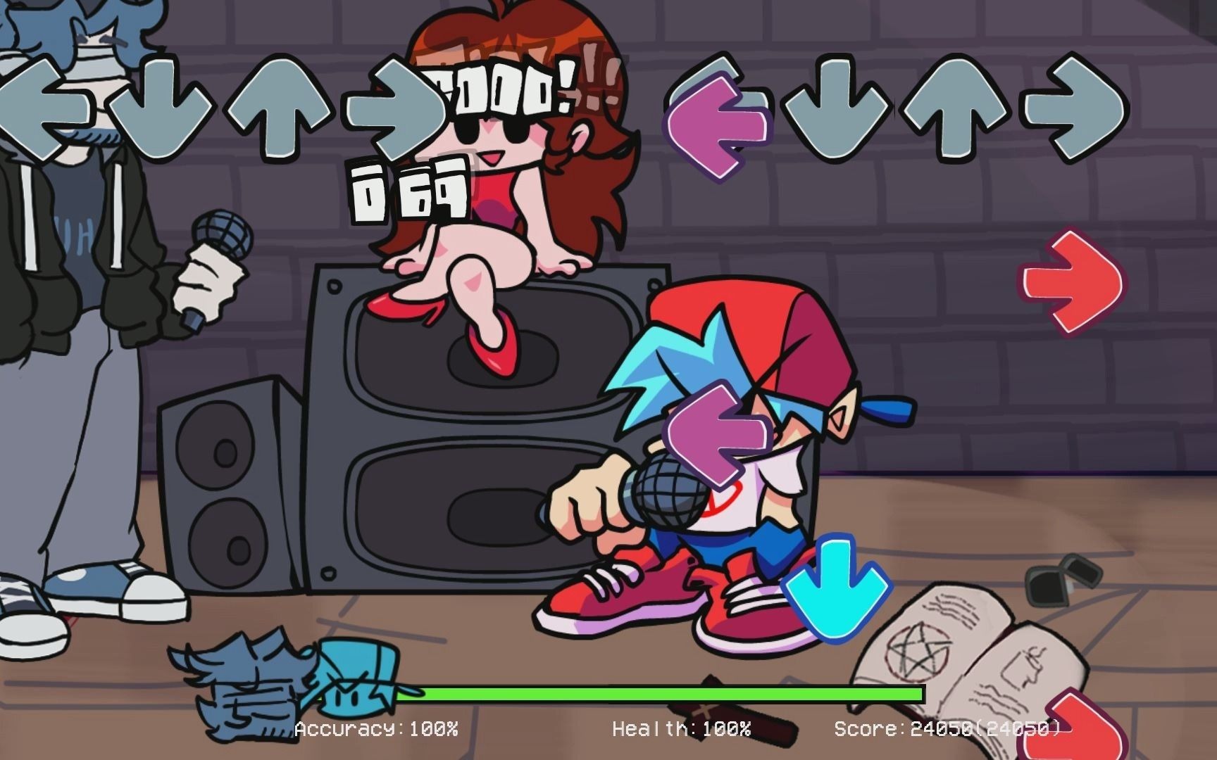 fnf优质mod vschris hrad 难度三首曲子全无伤无miss