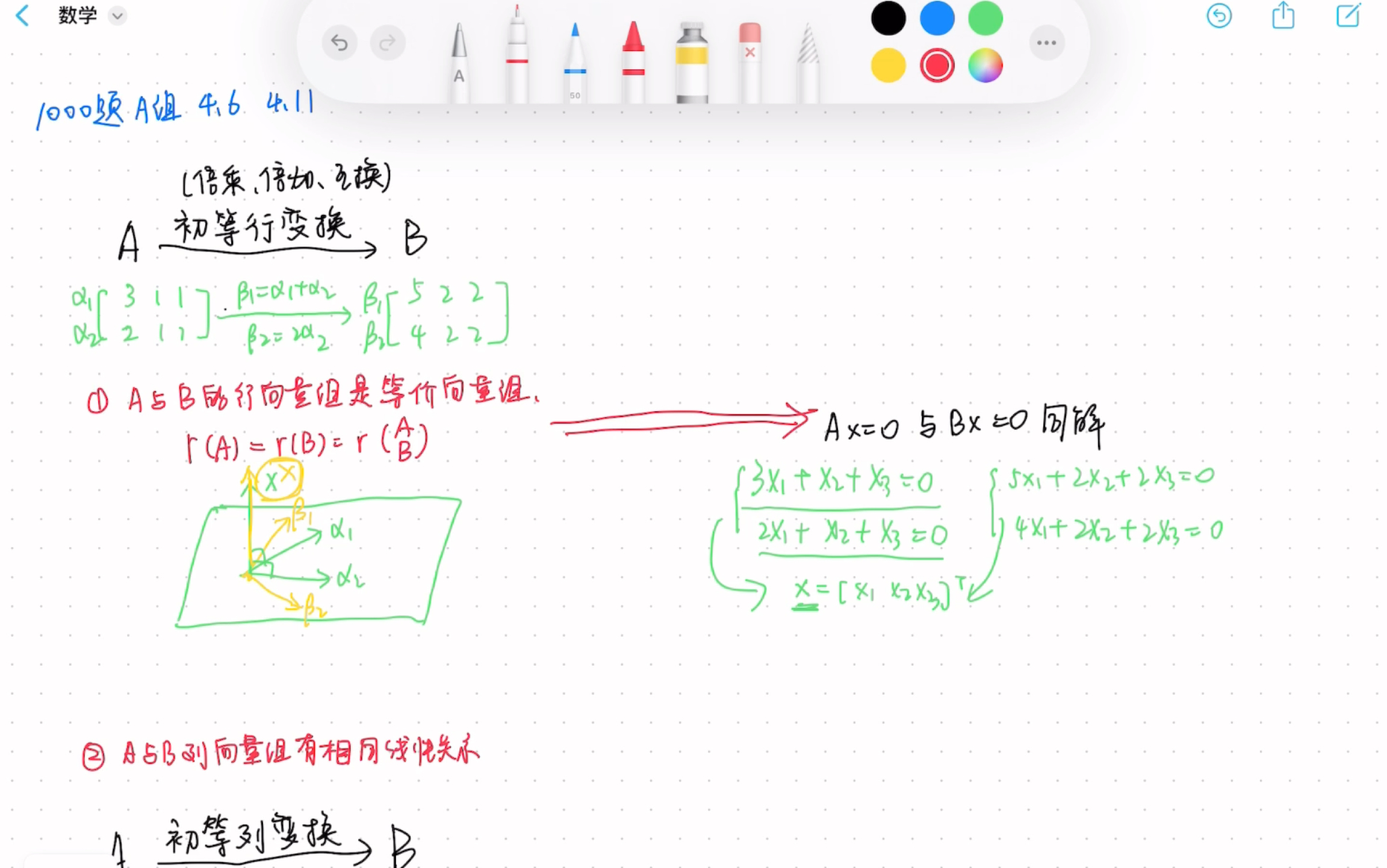 线代|方程组同解条件 行向量组等价 三秩相等哔哩哔哩bilibili