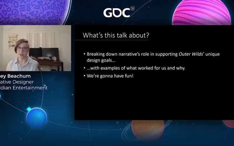 [图]【GDC2021】通过《星际拓荒(Outer Wilds)》中的叙事激发好奇心驱动的探索