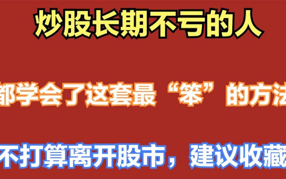 炒股长期不亏的人,都学会了这套最笨的方法!稳定盈利的6大技巧哔哩哔哩bilibili