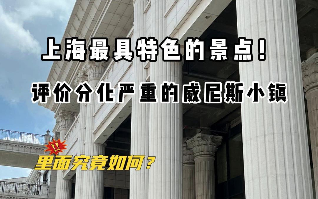 评价分化最严重也是最具特色的景点!上海威尼斯小镇你去过吗?哔哩哔哩bilibili