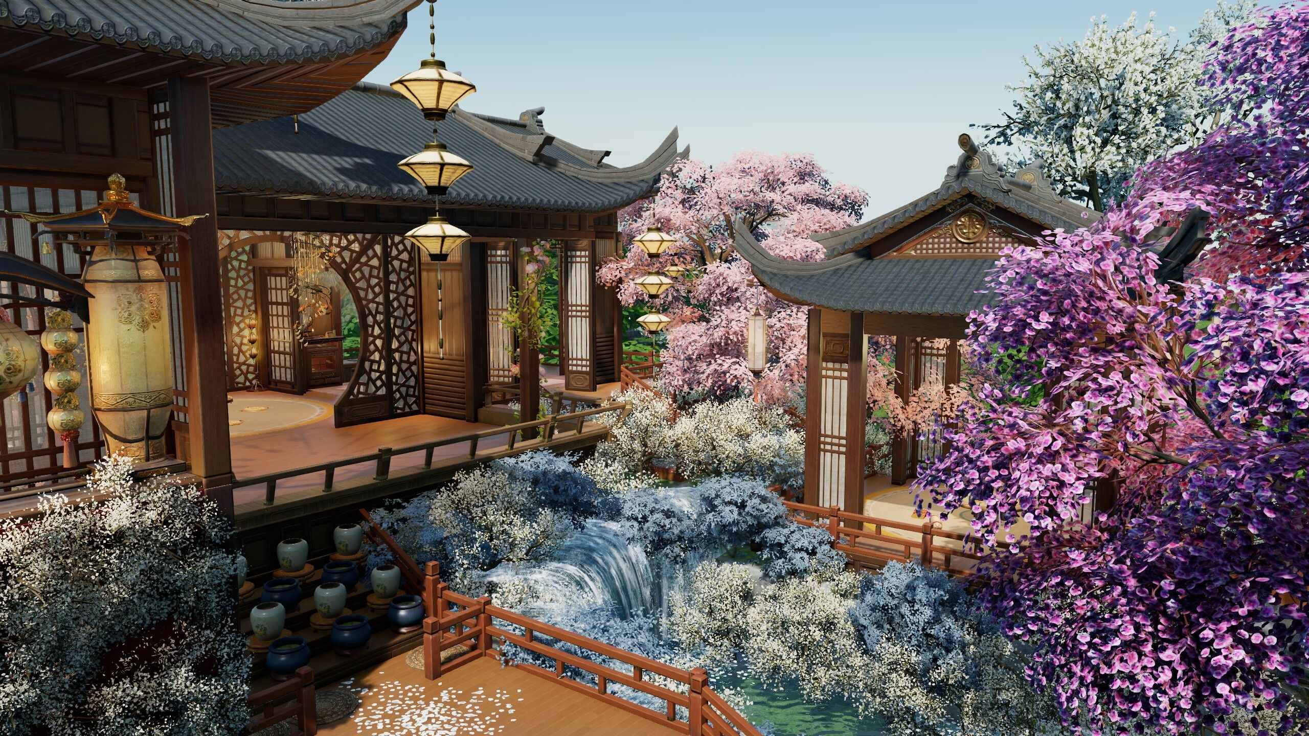 【剑网3家园蓝图】《水满花亭》2240平