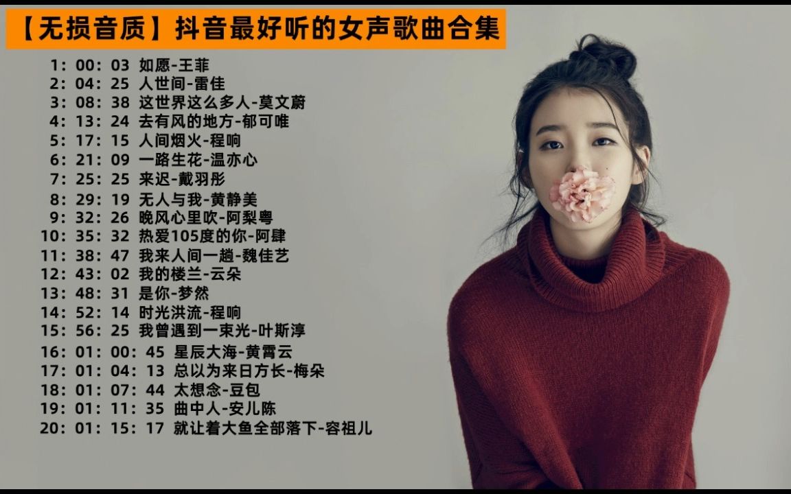 【无损音质】抖音神曲,最好听的女声歌曲合集,每首都非常治愈!哔哩哔哩bilibili