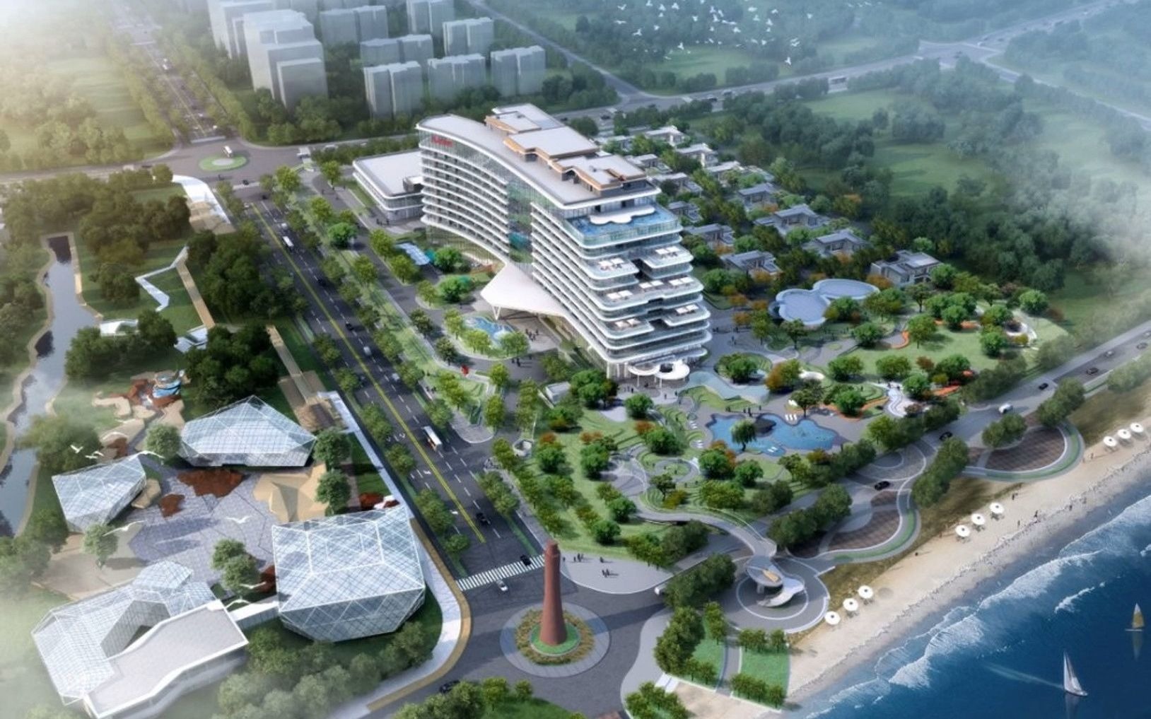 杨邦胜设计效果图 #酒店案例 秦皇岛万豪度假酒店 杨邦胜 2022 止国