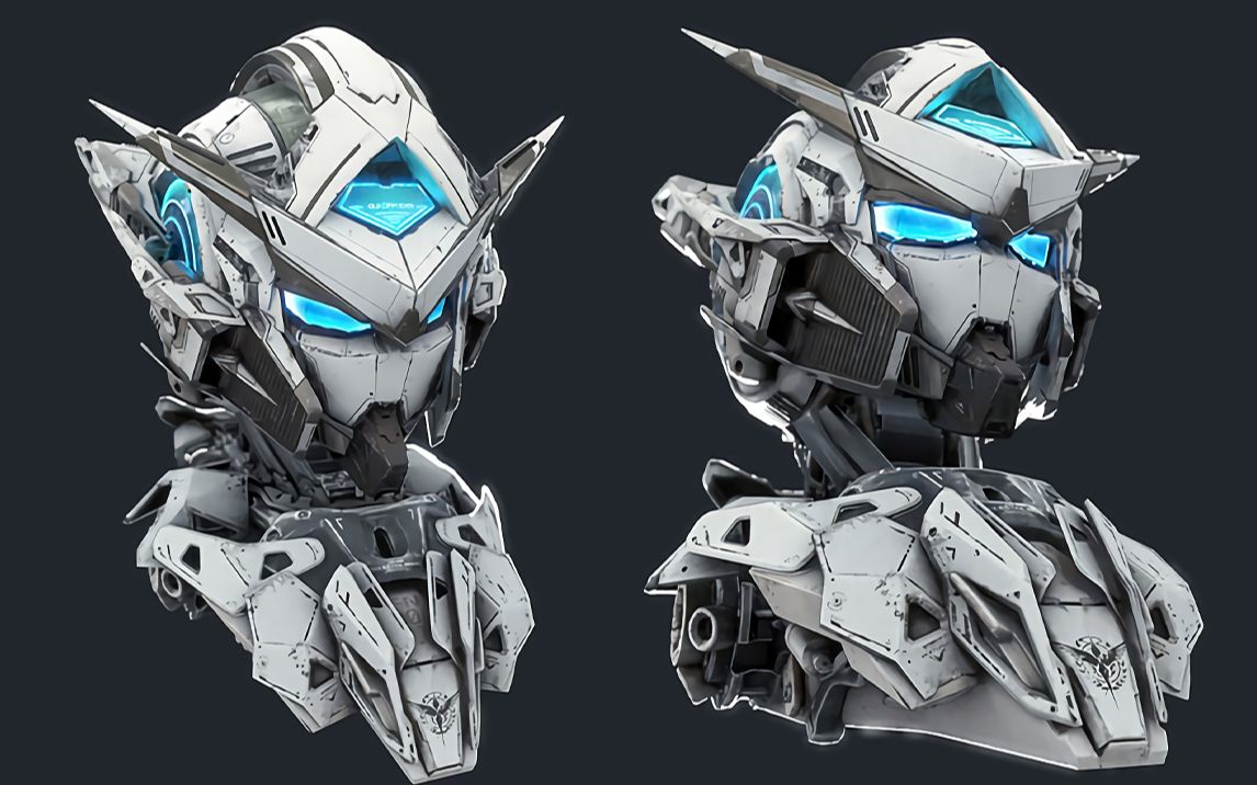 【maya新手教程】0基础都能学会的机甲头部制作