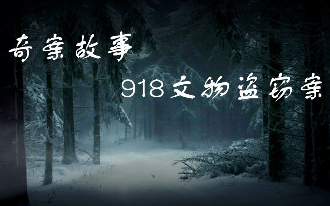 【奇案故事】918文物盗窃案哔哩哔哩bilibili