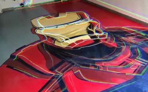 【涂鸦日常】超炫酷钢铁侠停车位涂鸦,你真的不想拥有吗?