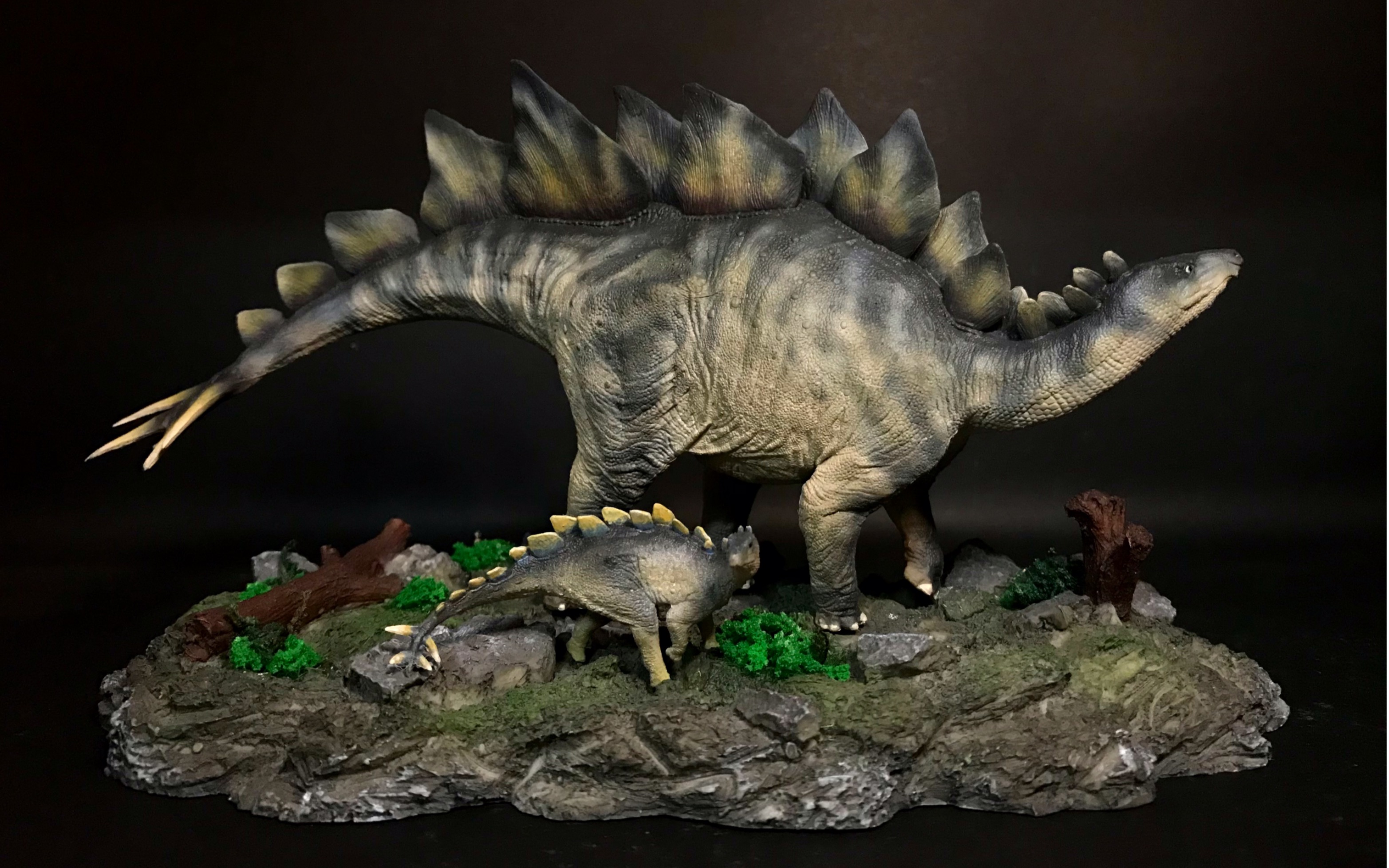 pnso剑龙父子重涂和其他一个色系的恐龙_哔哩哔哩_bilibili