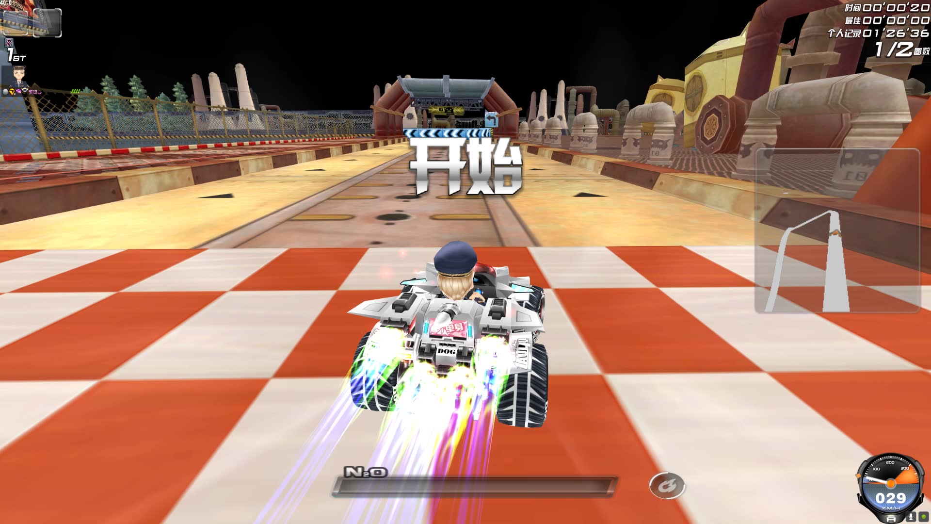 【qq飞车】原装a车啸天雷诺