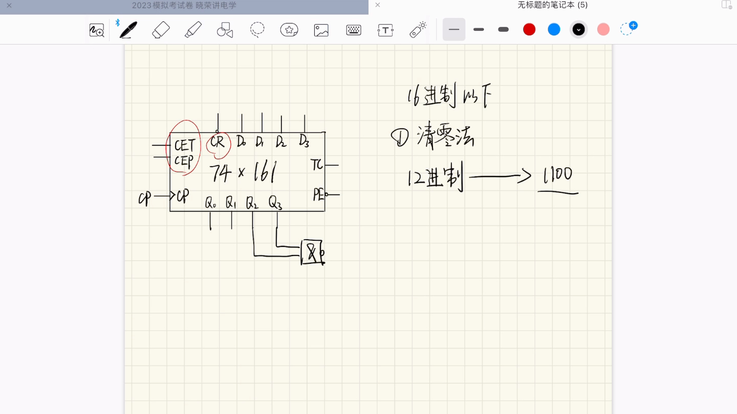 江苏专转本电子信息数字电路74161芯片设计计数方法(16进制以下的清零法)哔哩哔哩bilibili