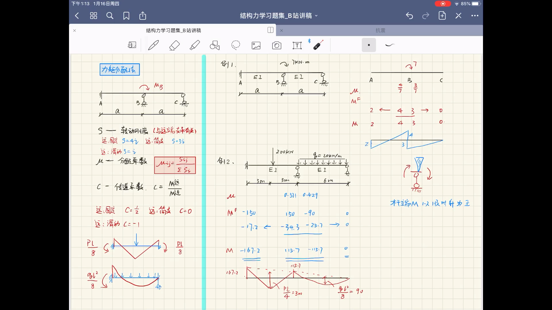 【土木工程力学】力矩分配法哔哩哔哩bilibili