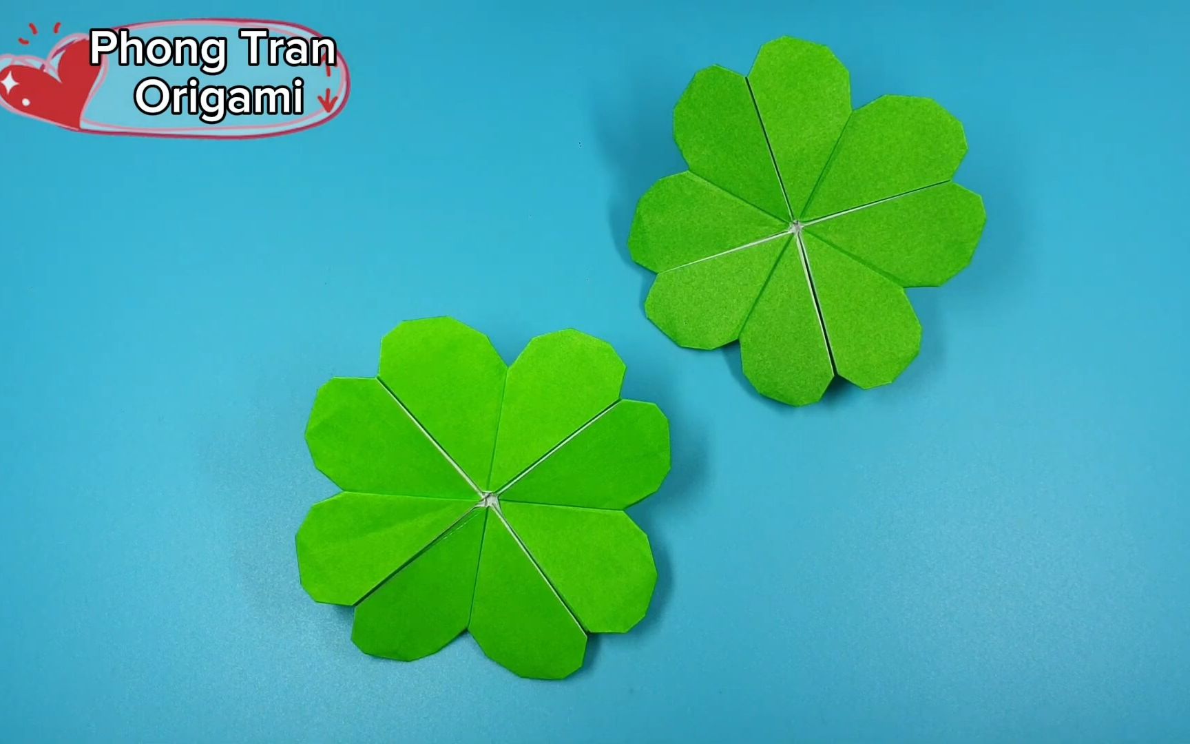 【phong tran】幸運草摺紙教程origami 4 leaf clover