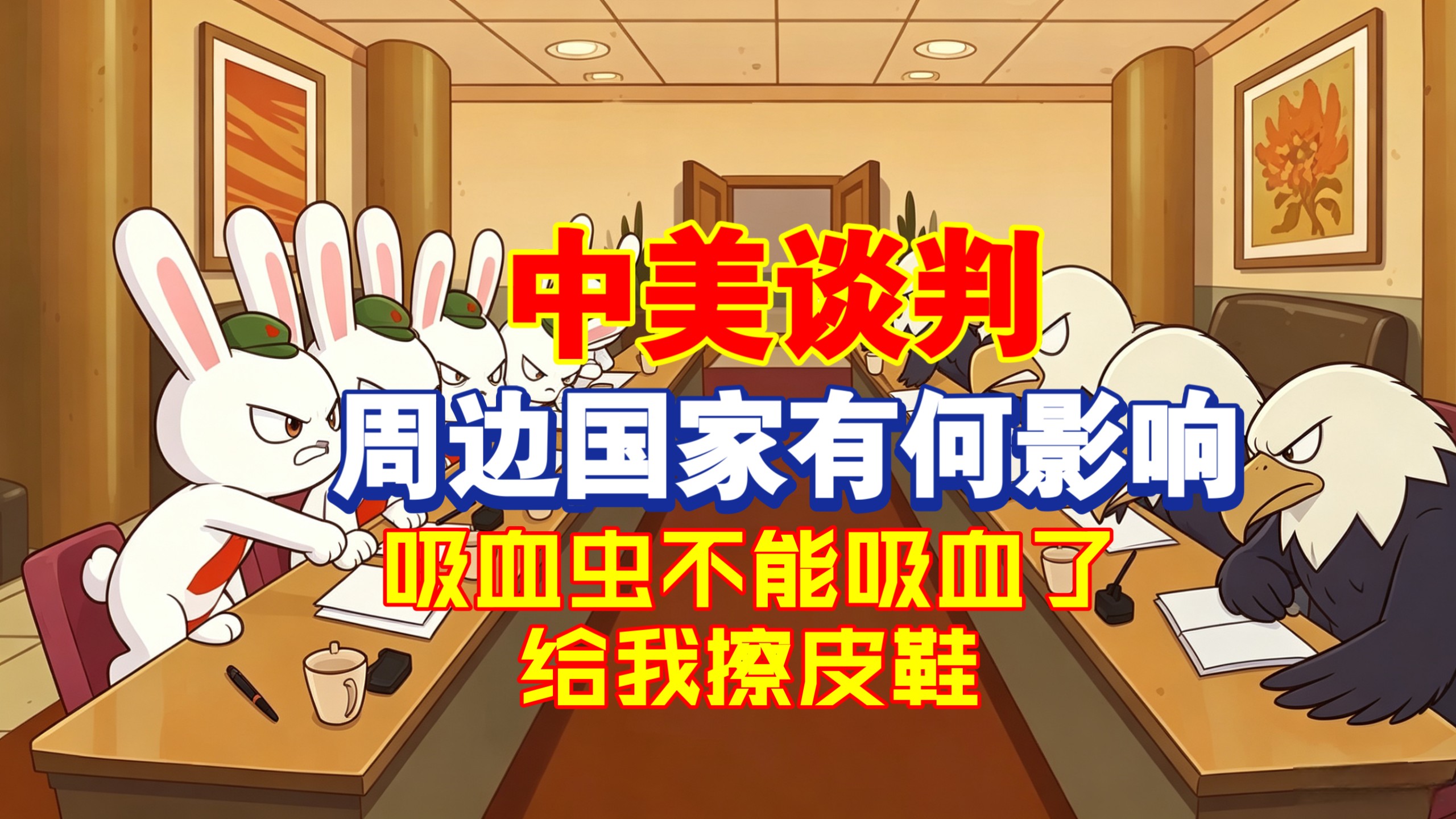 【牢A】中美谈判，对周边国家影响有多深？吸血虫再也不能吸血了，给我擦皮鞋！