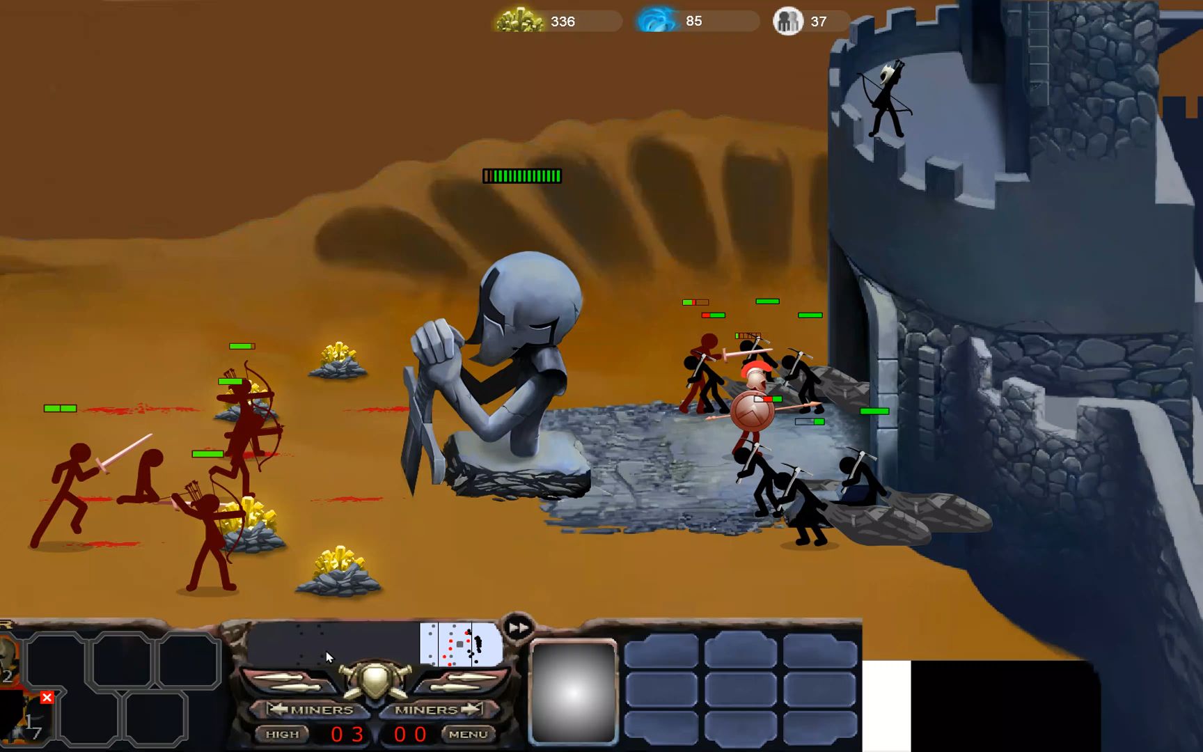 火柴人战争2 但我们是叛军剑士(正常难度)