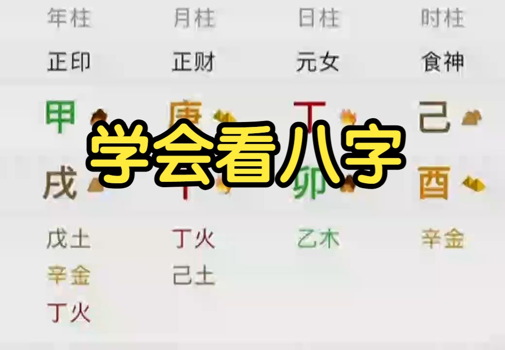 零基础学会看八字全流程哔哩哔哩bilibili