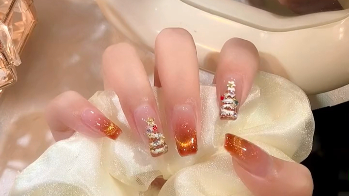 圣诞90氛围感猫眼美甲#超好看的美甲#仙女必备#美甲款式推荐#高级感