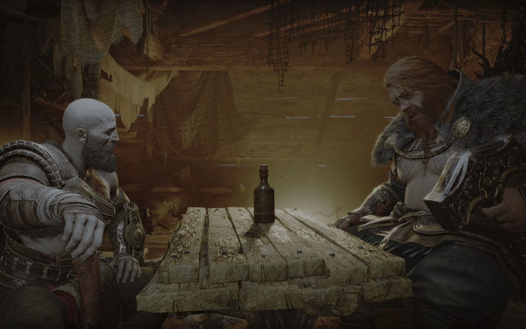 【战神 诸神黄昏】奎托斯vs索尔 奎爷:求求你不要在这里发电