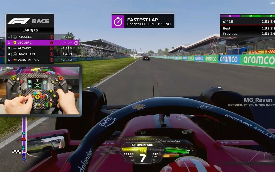 图马思特 t300rs sf1000盘面 tlcm踏板在 f1-23游戏中测试表现 转载