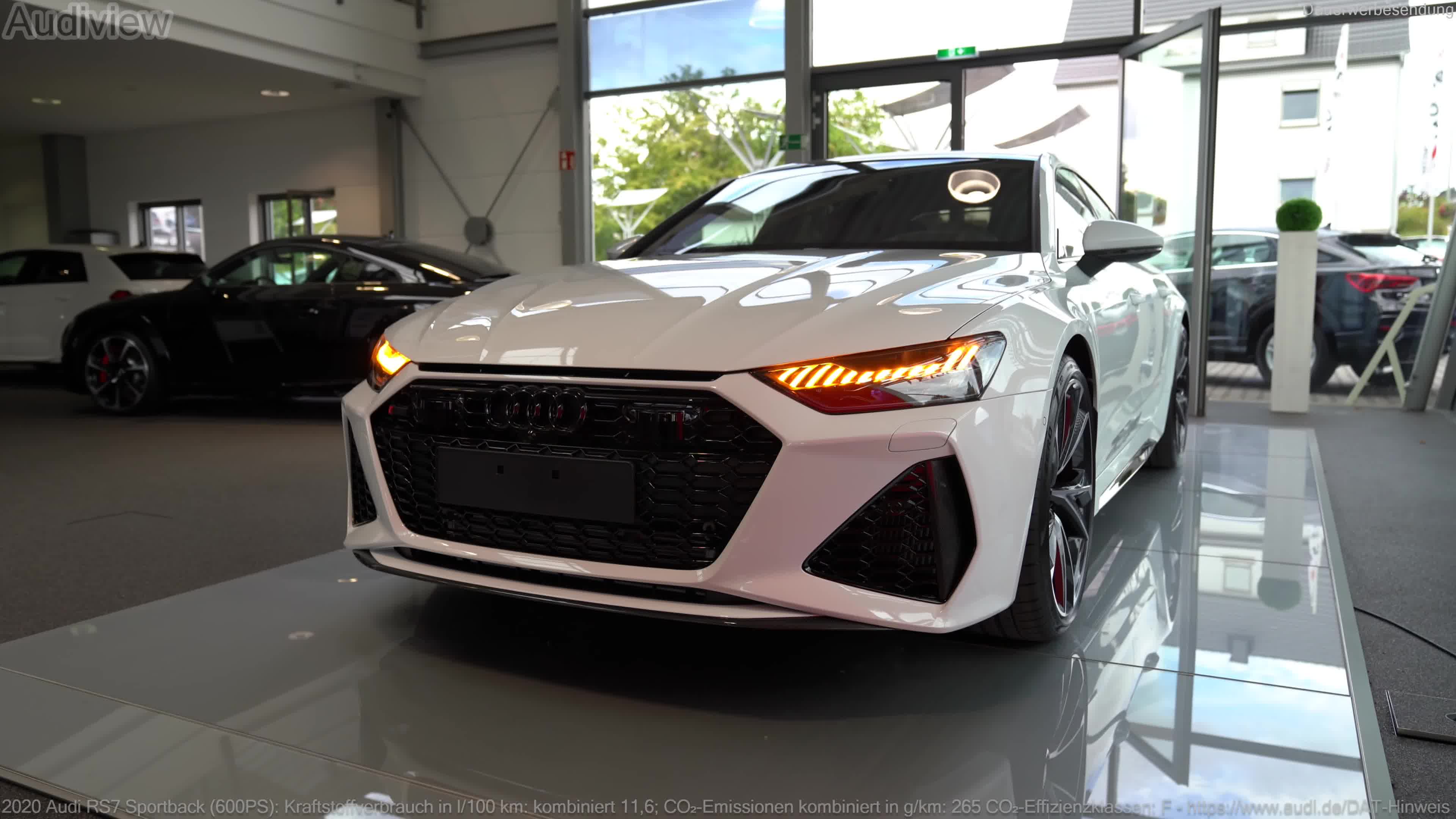 2020奥迪audi rs7 sportback声浪&内外装(白色)