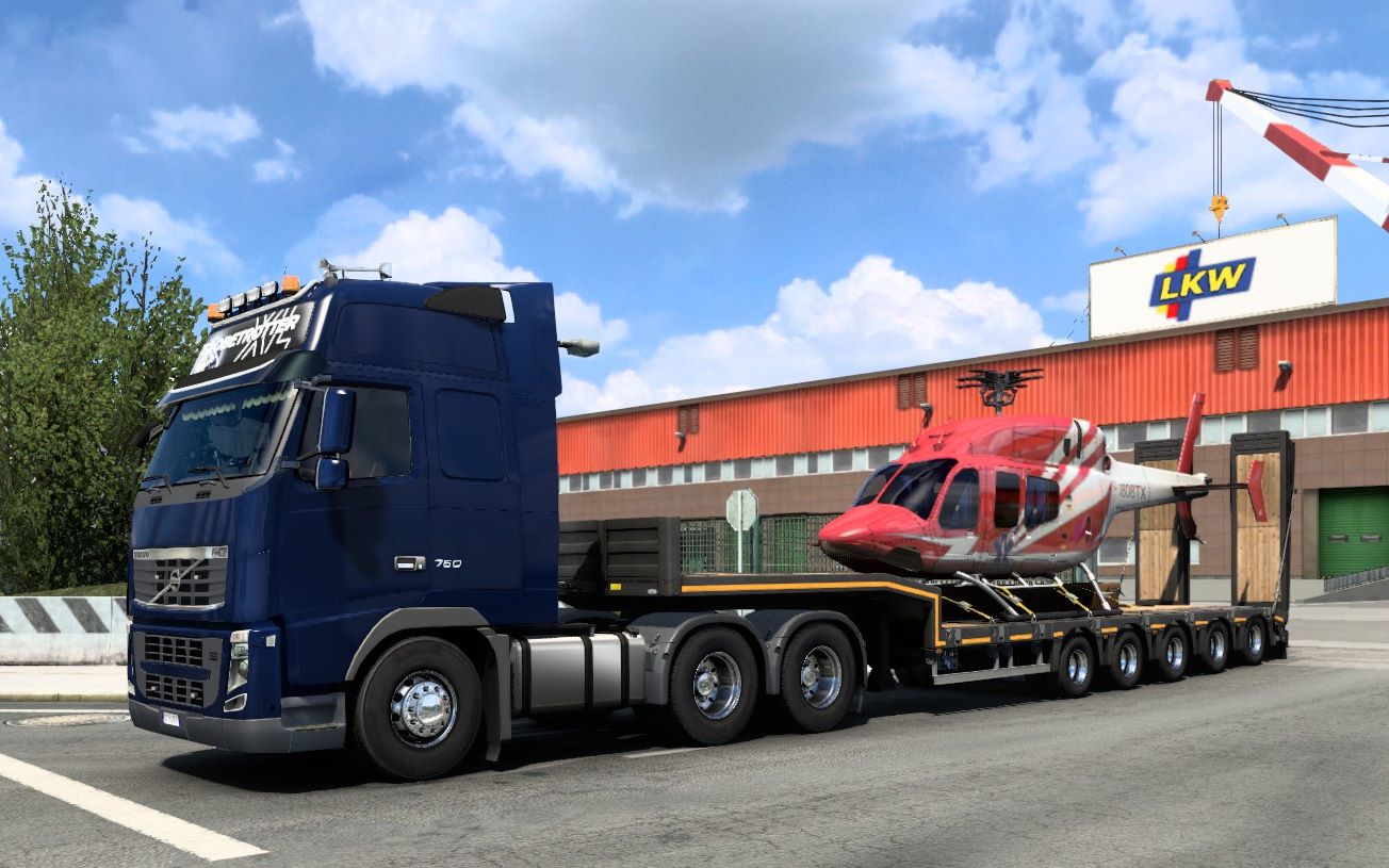 【欧洲卡车模拟2】 沃尔沃volvofh16 特种运输直升机 短途之旅