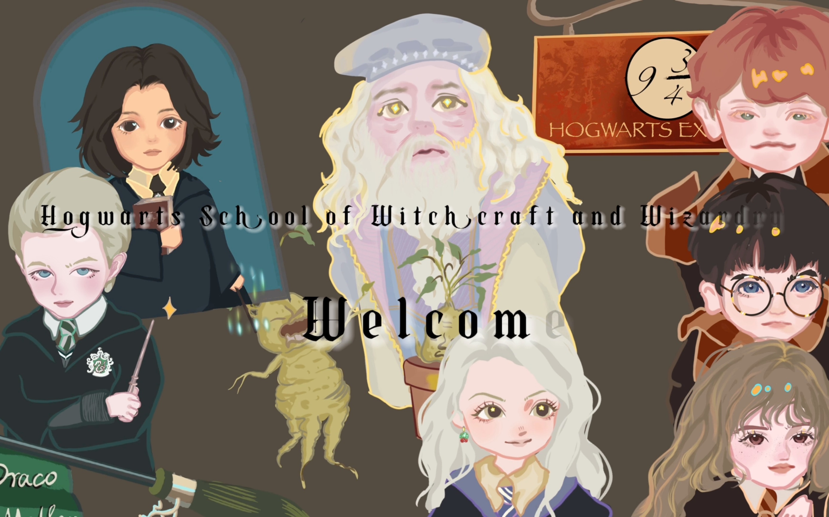 活动作品画画timewelcometo霍格沃茨魔法学校