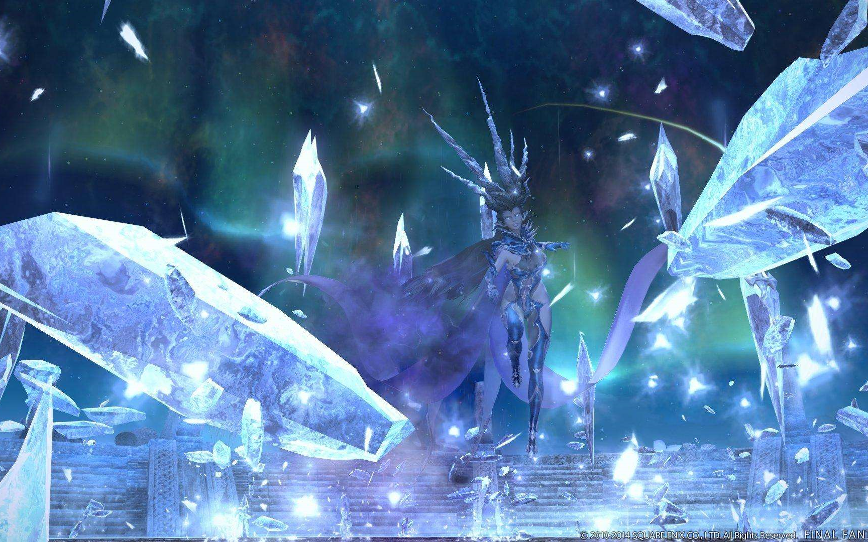 最终幻想xiv 极冰神留念 骑士视角(20150830)