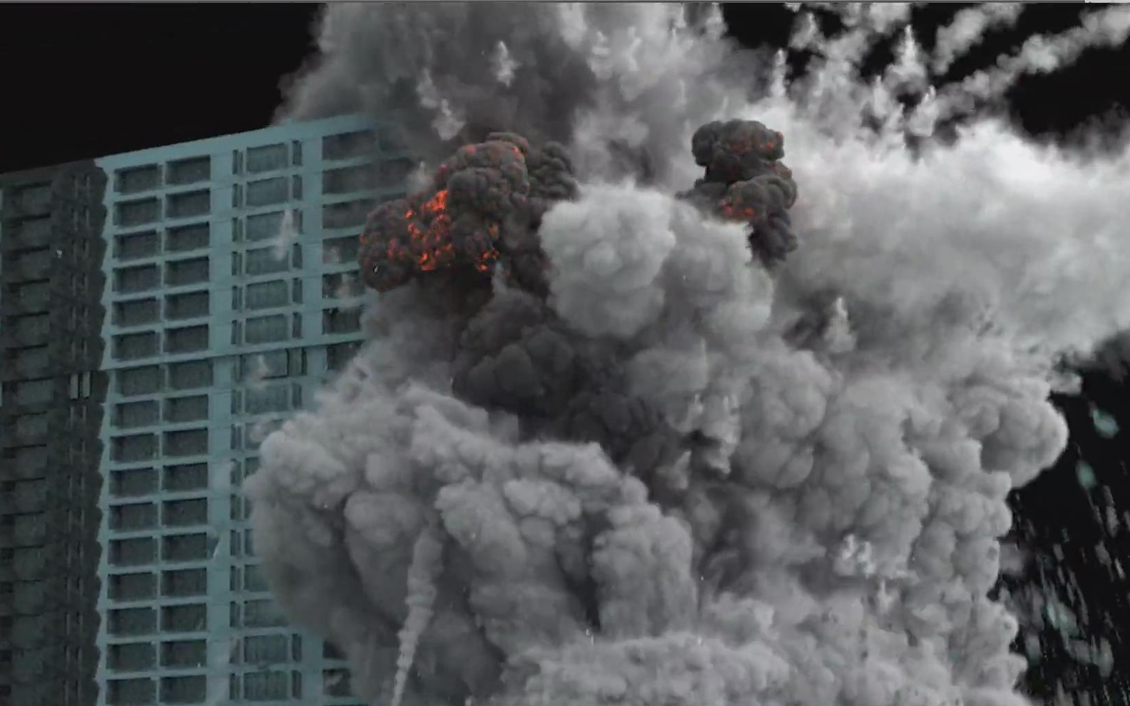 大楼爆炸特效图片