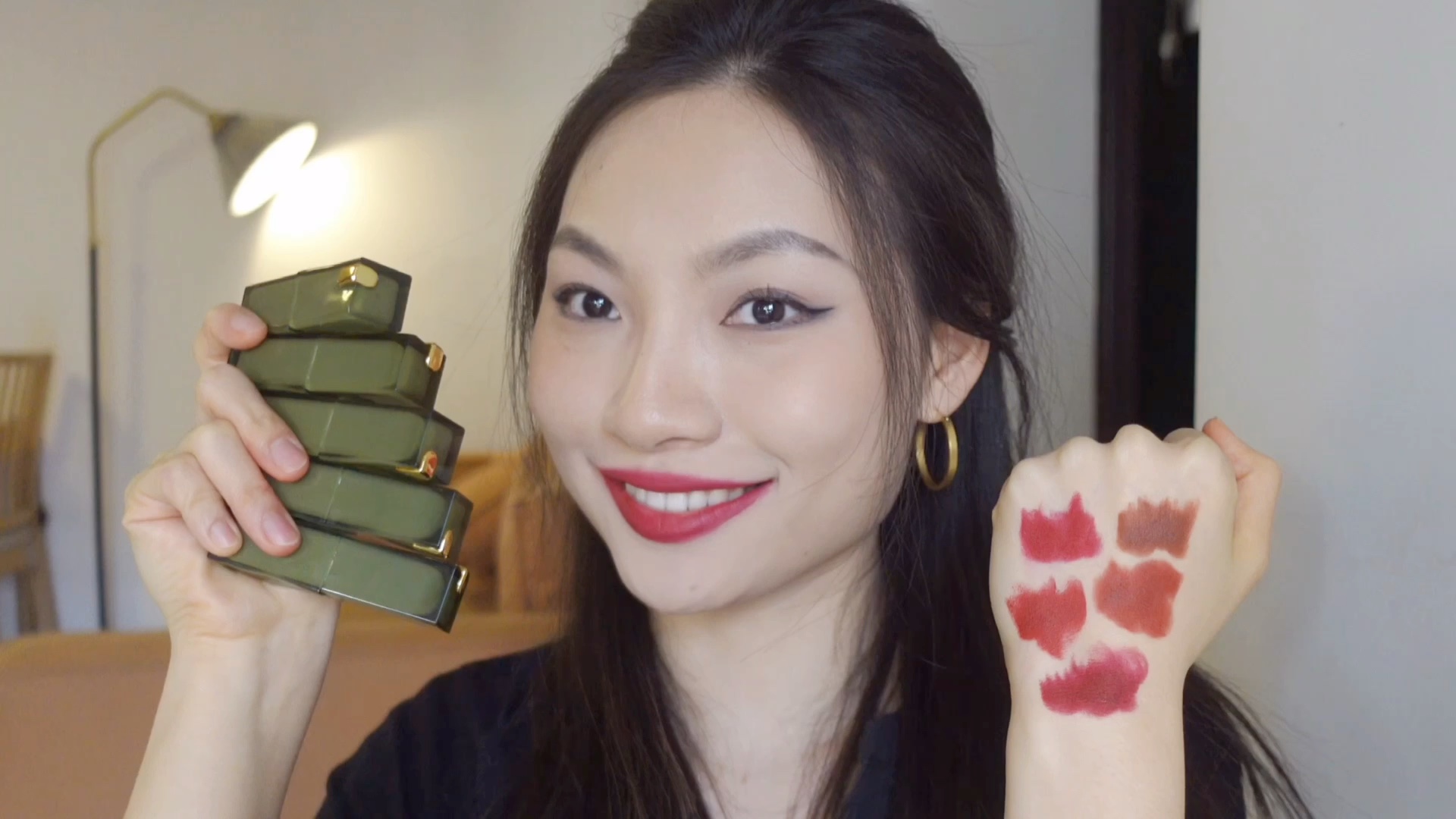 酵色秋冬复古抹茶系列/全套试色/无滤镜/无美颜/4k相机_哔哩哔哩_bili